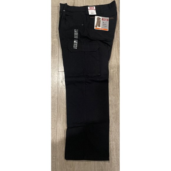 Wrangler Workwear Men's Cargo Pocket Carpenter Work Pants 34x30 Black NWT - Picture 6 of 9